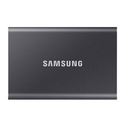 三星MU-PC2T0T移动固态硬盘 2TB Type-c USB 3.2  T7 灰色 NVMe传输速度1050MB/s 超薄时尚
