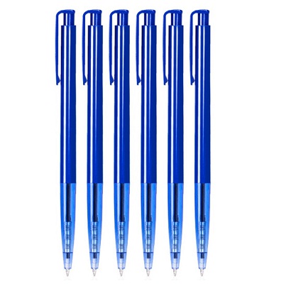 得力6506按动圆珠笔 60支/盒 蓝色 0.7mm