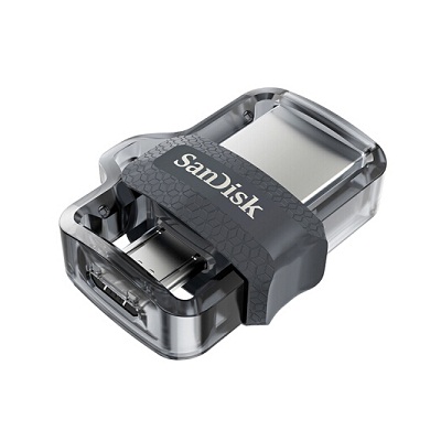 闪迪128GB Micro USB接口 U盘 DD3酷捷 黑色 读速150MB/s 