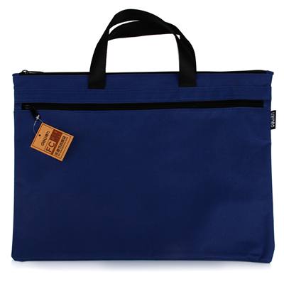 得力5840手提式文件资料收纳包蓝色39*30.5cm