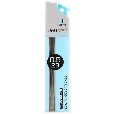 得力7003活动铅芯0.5mm 2B
