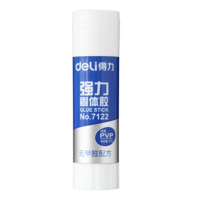 得力7122强粘性PVP材质固体胶水/胶棒 无甲醛配方21g 单支 