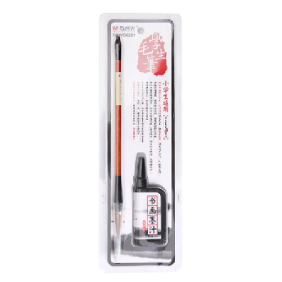 晨光HAWB0351狼毫练字毛笔墨汁组合套装(1支笔+1瓶墨水)