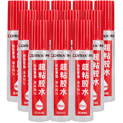 齐心B2686液体胶水12支装50ml