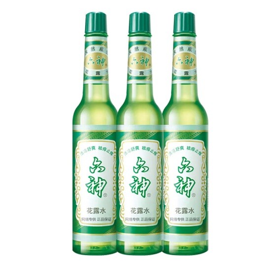 六神经典玻璃瓶装花露水防蚊虫蚊咬195ml*3