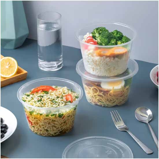 特美居TMJ-859一次性圆形透明饭盒 300套装 1000ml